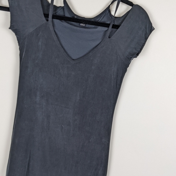 ALL Saints 100% Silk Black Mini Dress XS - Picture 8 of 14